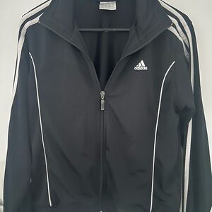 Adidas Black and White Sports Jacket